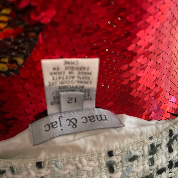 Mint green, white and black tweed skirt - Picture 2 of 3